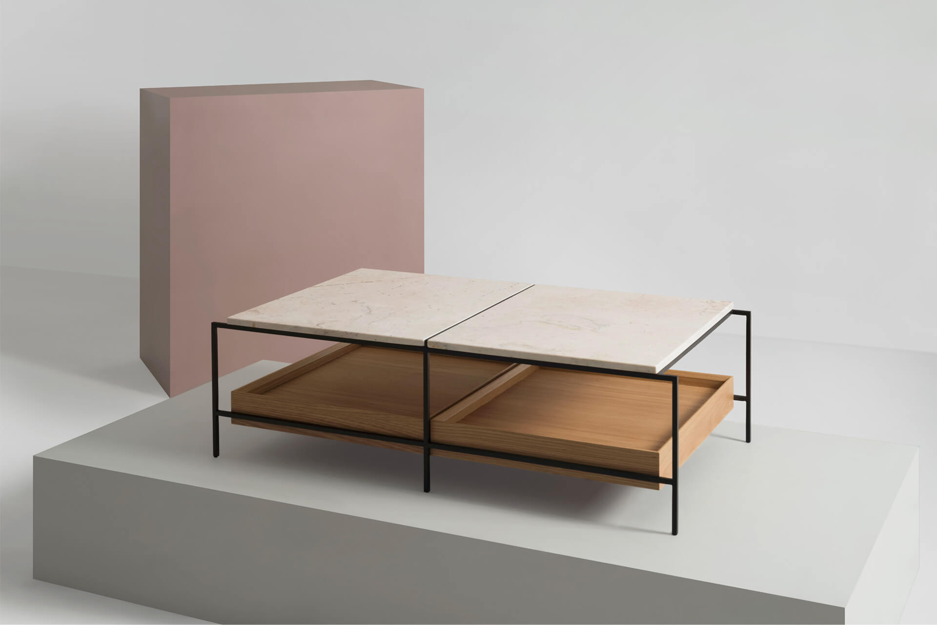 Mesa de Centro Mínima Mármore